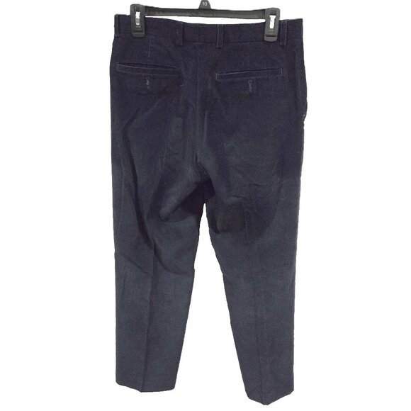 Ralph Lauren Size 30/30 Mens Blue Black Corduroy Pleated Pants - Picture 3 of 5